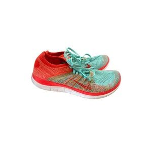 Nike Free 4.0 Flyknit Orange Blue Black Running Shoes Women’s Size 6